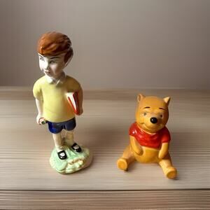 Vintage Beswick Disney Christopher Robin & Pooh Figurines England Set